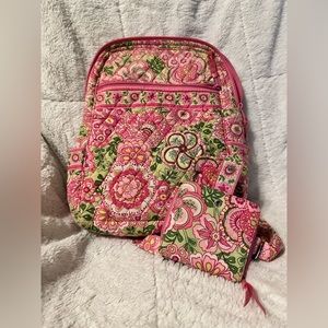 Excellent used condition-Vera Bradley Small Backpack-wallet included w/purchase